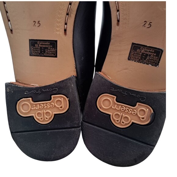 Besserro Men's Black Leather Classic Chelsea Boots Botin Size 25 - Picture 8 of 9